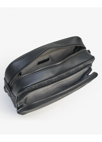 Sacoche homme siglée noire - vue intérieure - Icone - Chabrand