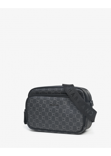 Sacoche homme siglée icone de la marque Chabrand à bandoulière réglable - vue profil - Icone - Chabrand