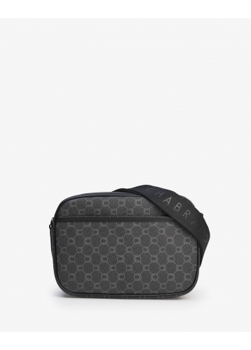 Sacoche homme noire en toile siglée pour parfaire son look - vue dos - Icone - Chabrand