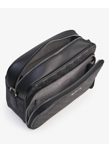 Sacoche homme siglée noire - vue intérieure - Icone - Chabrand