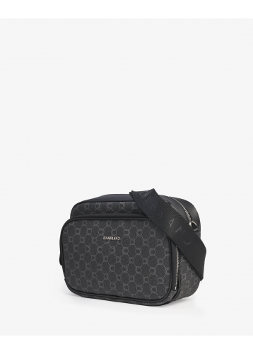 Sacoche homme siglée icone de la marque Chabrand à bandoulière réglable - vue profil - Icone - Chabrand