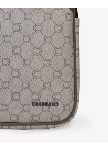 Toile enduite siglée grise - zoom - Icone -Chabrand