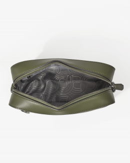 Sacoche kaki en toile siglée pour homme - vue intérieure - Icone - Chabrand