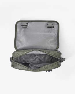 Mini-sacoche homme kaki en toile enduite pour un look stylé - vue intérieure - Icone - Chabrand