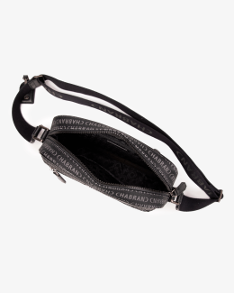 Sacoche noire deux poches à glissière pour homme - New Freedom - vue intérieur