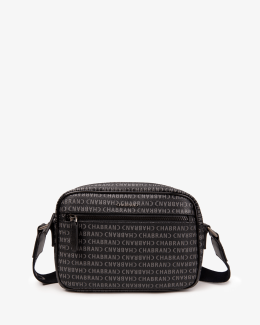 Sacoche noire en toile enduite siglée pour homme - New Freedom - Chabrand