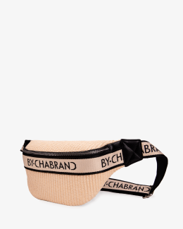 Sac banane noir Émilie format moyen - vue profil - Chabrand