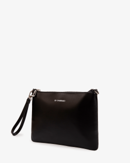 Pochette couleur d'été noire en synthétique - vue profil - Léna - Chabrand