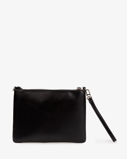 Pochette d'été noire en synthétique - vue dos - Léna - Chabrand